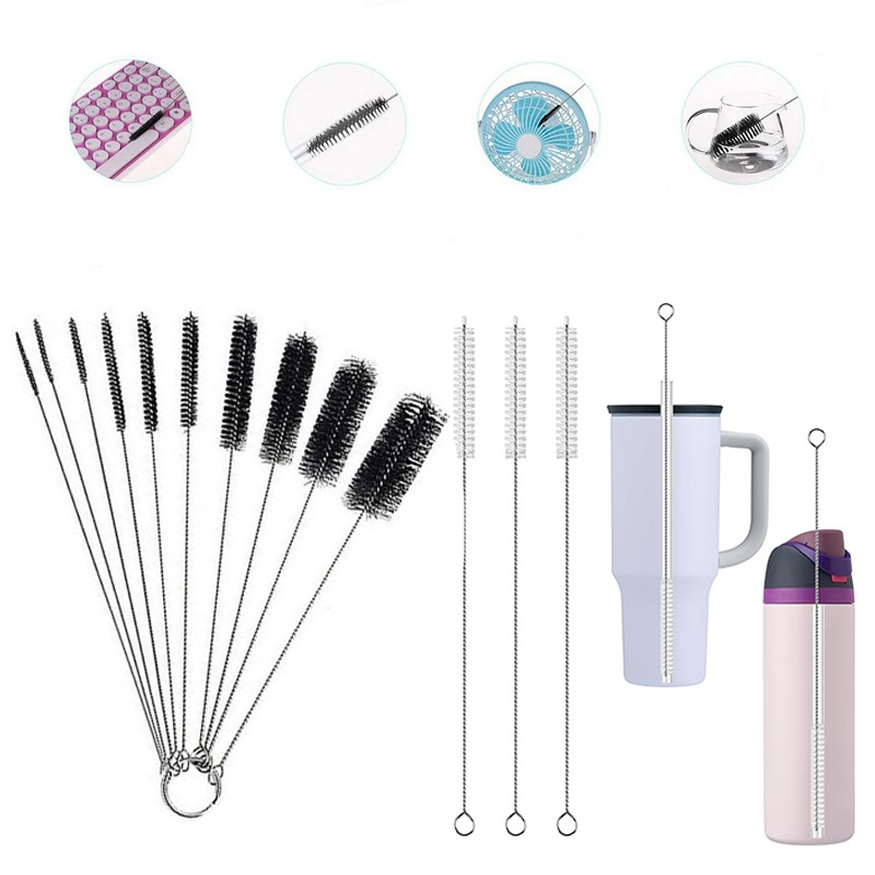 Weed Vaping Accessories - ชุดแปรงทําความสะอาดฟางดื่มReusable Tube Pipe Cleanerไนลอนสแตนเลสยาวแปรงทําความสะอาดสําหรับขวดถ้วยเด็ก