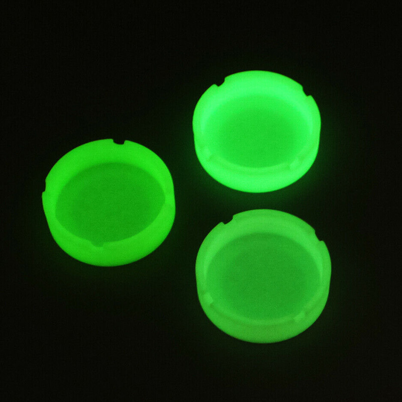 Weed Vaping Accessories - Creative Round Luminous Luminous ซิลิโคนนุ่ม Ashtray