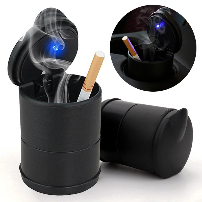 Vape Decoration - รถแบบพกพา LED Ashtray Universal Auto Ashtray
