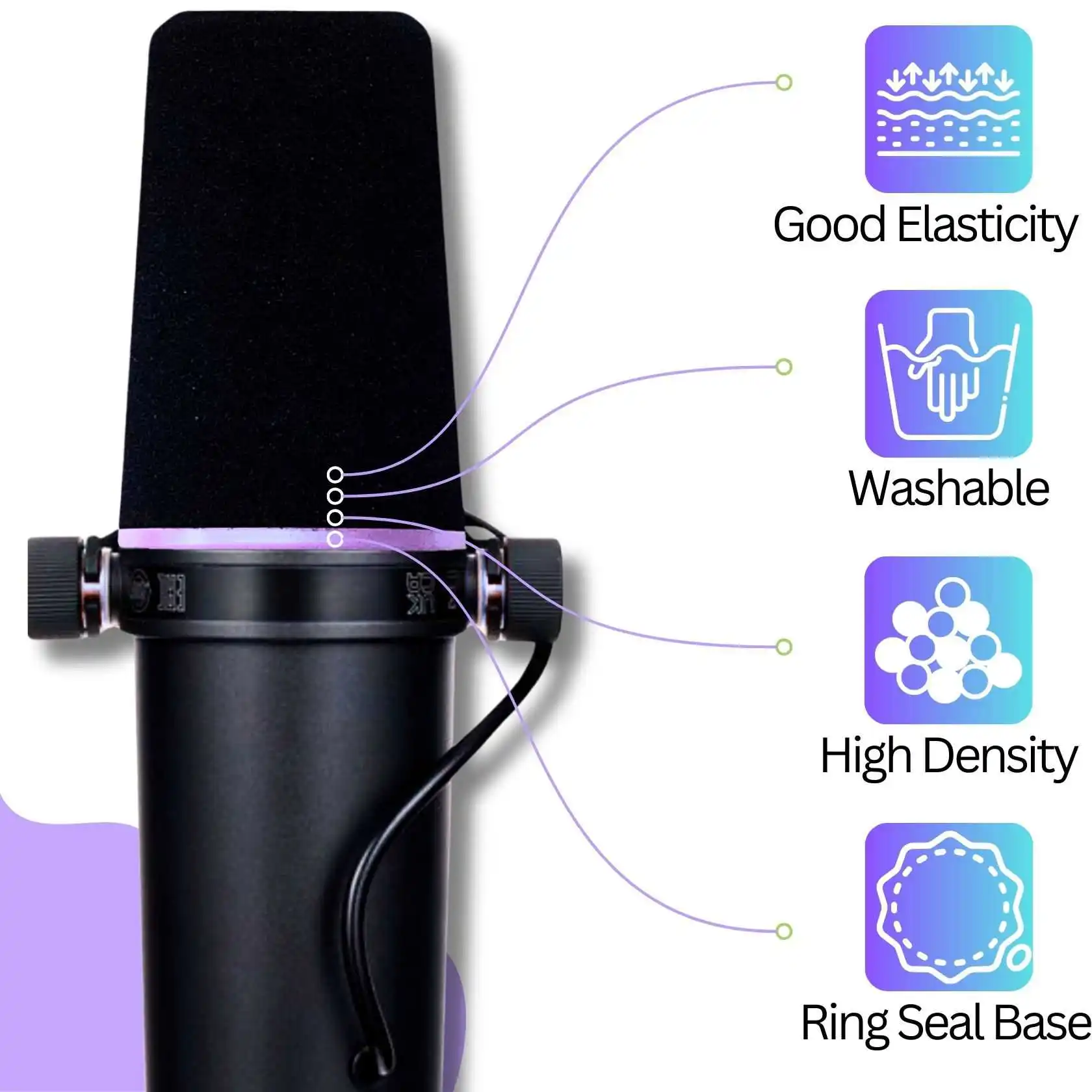 ฟิลเตอร์ป้องกันเสียงลมสำหรับไม - Shure Mic Sm7B บทวิจารณ์และราคา