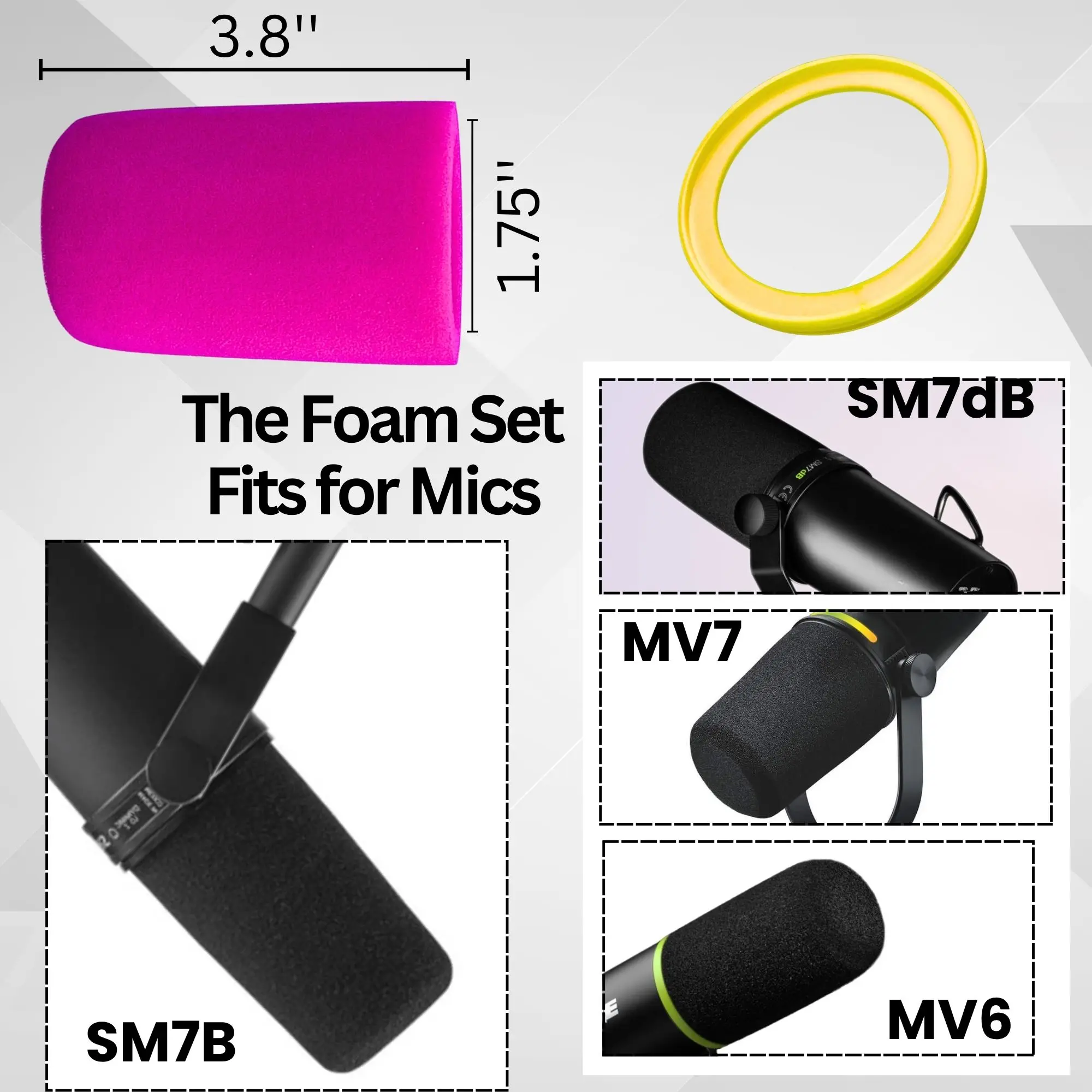 แผ่นกันลมและฟองน้ำสำหรับไมโครโ - Shure Mic Sm7B บทวิจารณ์และราคา
